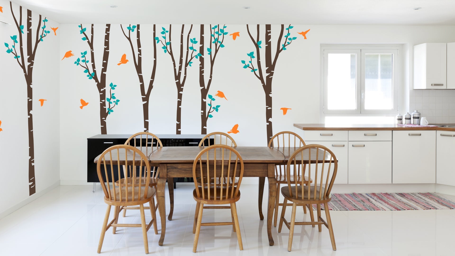 Tree Wall Stickers in modern dining room / kitchen