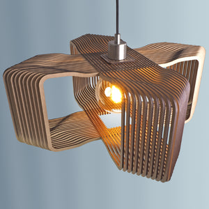 Zooki Model 17 "XENU" Wooden Pendant Light