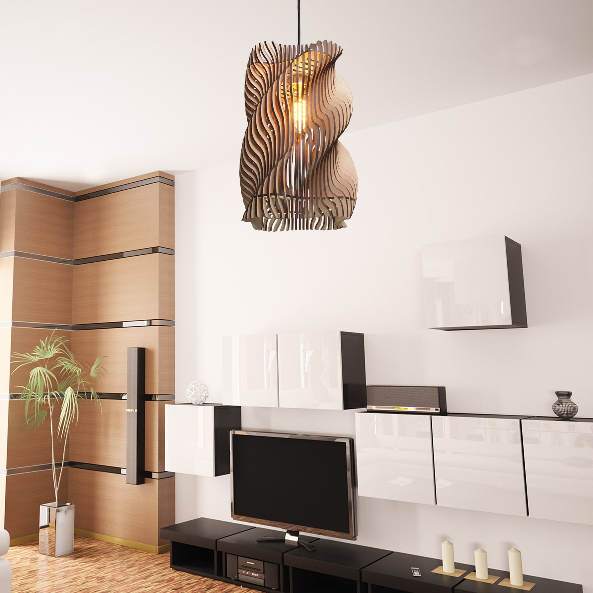 Zooki Model 31 "TAPIO" Wooden Pendant Light