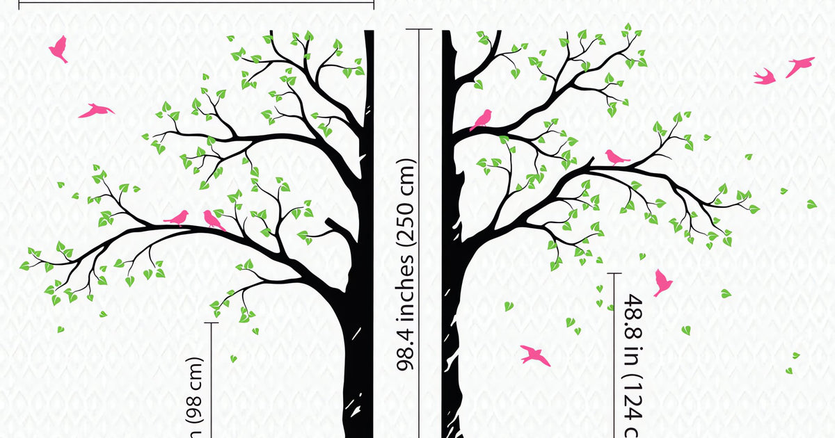 Albero 3D Adesivo da Parete Fai da te Albero di Lampioni Adesivi Murali