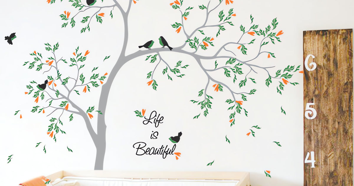 Big Bold Tree with Child's Name Wall Sticker – Wall Art